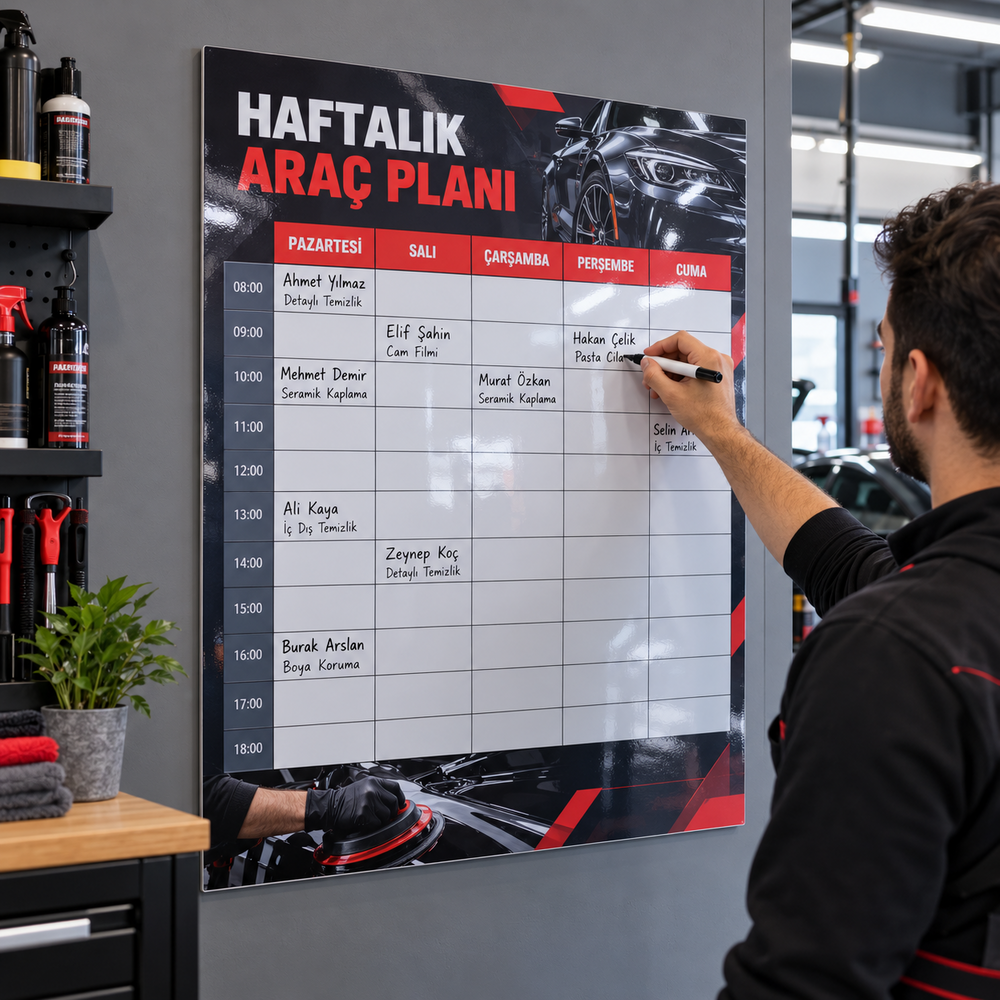 Yaz-Sil Laminasyonlu Baskılı Foreks Pano