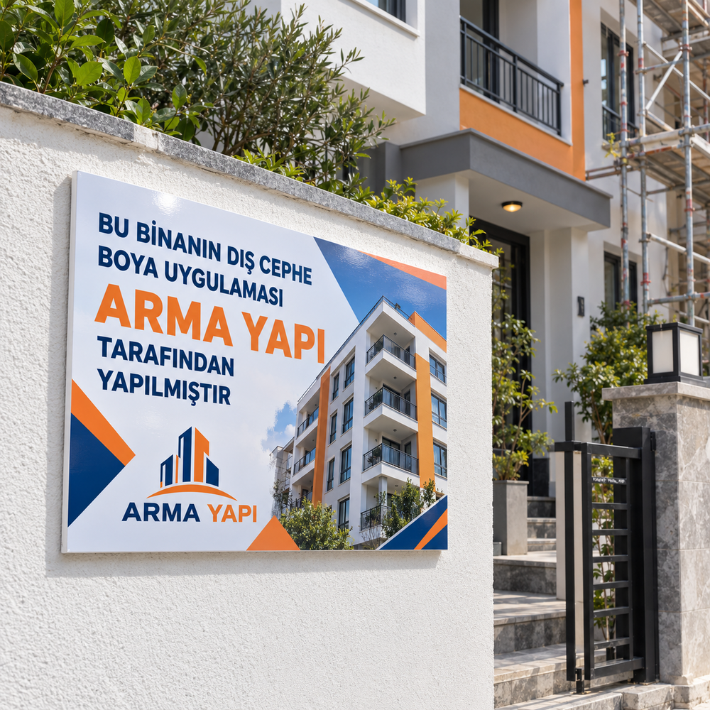 Dış Cephe Firma ve Uygulama Bilgi Panosu