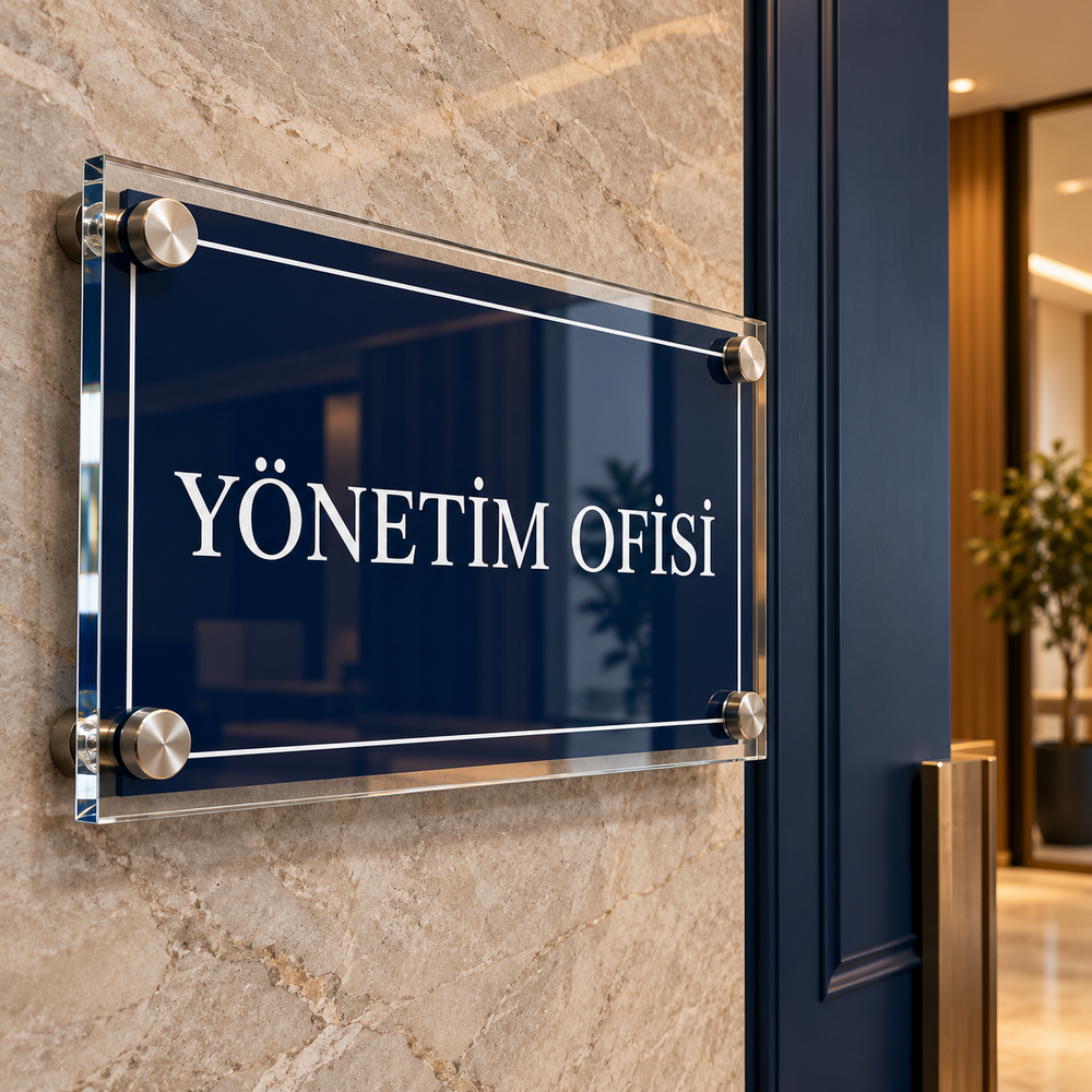 Ters UV Baskılı Şeffaf Pleksi İsimliği