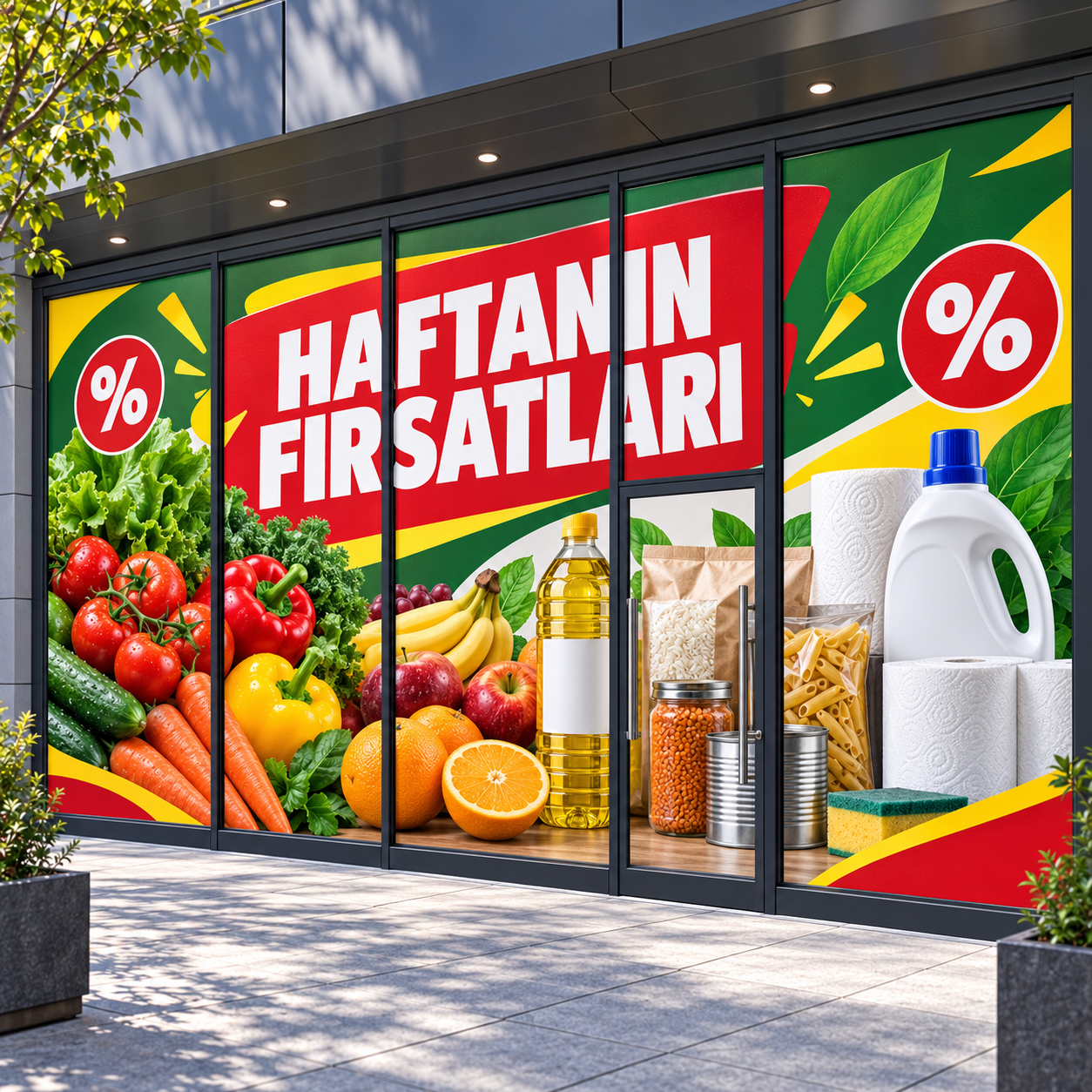 Opak Baskılı Folyo Vitrin Kaplama